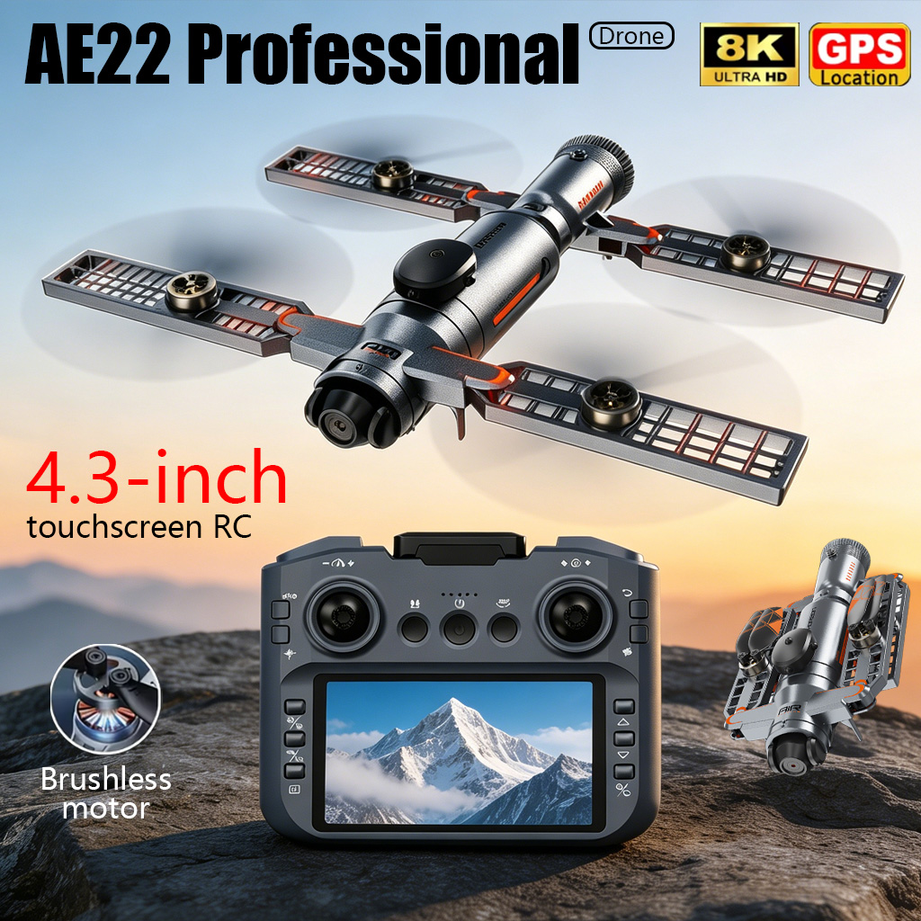 Drone Kit With Camera - Upgraded AE22 PRO MAX Foldable Drone